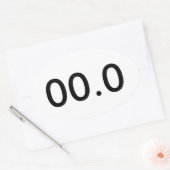 Sticker Ovale "00.0" coureur de marathon ! (Enveloppe)