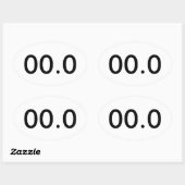 Sticker Ovale "00.0" coureur de marathon ! (Feuille)