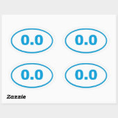 Sticker Ovale 0,0 cyan bleu (Feuille)