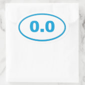Sticker Ovale 0,0 cyan bleu (Sac)