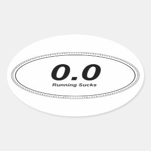 Sticker Ovale 0,0 Le fonctionnement ovale d'adhésif pour