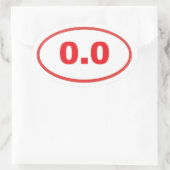 Sticker Ovale 0,0 Rouge (Sac)