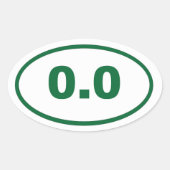 Sticker Ovale 0,0 vert (Devant)