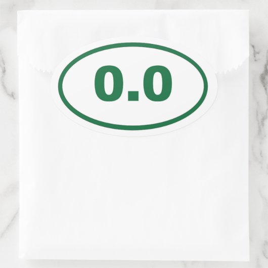 Sticker Ovale 0,0 vert (Sac)