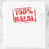 Sticker Ovale 100% halal (Sac)