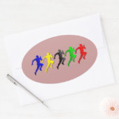 Sticker Ovale 100m 200m 400m 800m Runners Run (Enveloppe)