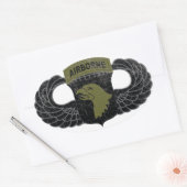 Sticker Ovale 101e division aéroportée "Eagles hurlants" RUSTIQU (Enveloppe)