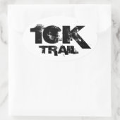 Sticker Ovale 10 000 Trail Courant Oval Decal Noir Sur Blanc (Sac)