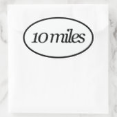 Sticker Ovale 10 milles anglais (Sac)