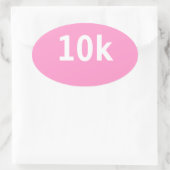 Sticker ovale 10k Race ou Walk (Sac)