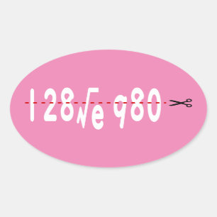 Sticker Ovale 128√e980 - Écriture Blanche