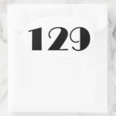 Sticker Ovale 129 Numéro de maison (Sac)