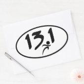 Sticker Ovale 13,1 demi-marathon (Enveloppe)