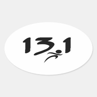 Sticker Ovale 13,1 demi-marathon