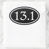 Sticker Ovale 13,1 Demi-marathon noir ovale (Sac)