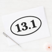 Sticker Ovale 13.1 Ovale du coureur du demi-marathon (Enveloppe)