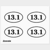 Sticker Ovale 13.1 Ovale du coureur du demi-marathon (Feuille)