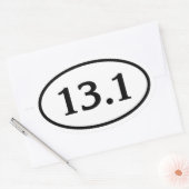 Sticker Ovale 13,1 Ovale du demi-marathon (Enveloppe)