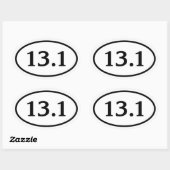 Sticker Ovale 13,1 Ovale du demi-marathon (Feuille)