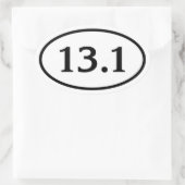 Sticker Ovale 13,1 Ovale du demi-marathon (Sac)