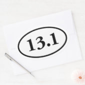 Sticker Ovale 13,1 Ovale du demi-marathon (Enveloppe)