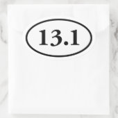 Sticker Ovale 13,1 Ovale du demi-marathon (Sac)