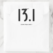 Sticker Ovale 13,1 Semi-marathon (Sac)