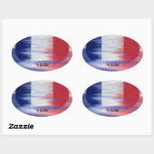 Sticker Ovale 14 Juillet Fête Nationale (Feuille)