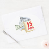 Sticker Ovale 15 avril - (Enveloppe)