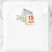 Sticker Ovale 15 avril - (Sac)