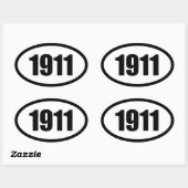 STICKER OVALE 1911 (Feuille)