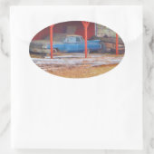 Sticker Ovale 1960 BLUE SADAND DEVILLE Antique voiture (Sac)