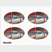 Sticker Ovale 1963 Silver Sadan deville (Feuille)