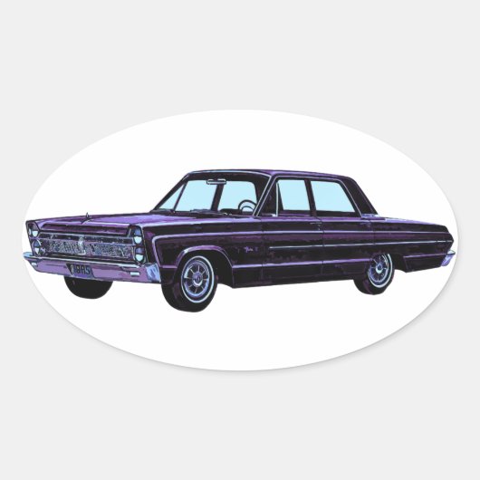 Sticker Ovale 1965 Plymouth Fury I (Devant)