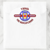 STICKER OVALE 199E BRIGADE D'INFANTERIE "LES REDCATCHERS"VIETNAM (Sac)