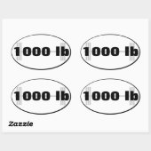 Sticker Ovale 1 000 lb total d'alimentation (Feuille)