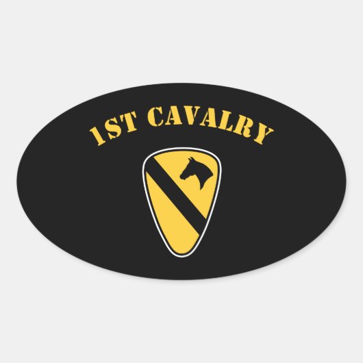 Sticker Ovale 1re division de cavalerie (Devant)