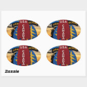 Sticker Ovale 1re Force de service spécial de la Force opération (Feuille)