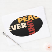 Sticker Ovale 2014 Love Rocks Peace Art Imprimer (Enveloppe)