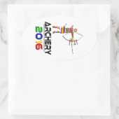 Sticker Ovale 2016 : Tir à l'arc (Sac)