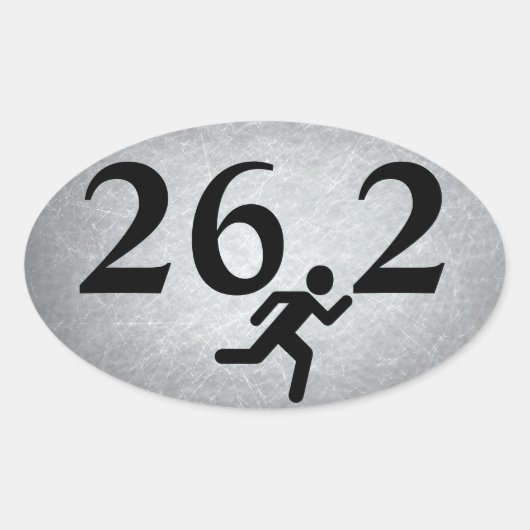 Sticker Ovale 26.2 Course au marathon (Devant)