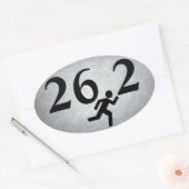 Sticker Ovale 26.2 Course au marathon (Enveloppe)