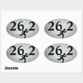 Sticker Ovale 26.2 Course au marathon (Feuille)