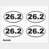 Sticker Ovale 26,2 Marathon (Feuille)