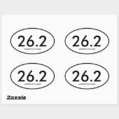 Sticker Ovale 26.2 Marathon (Feuille)