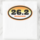 Sticker Ovale 26.2 Marathon noir et orange ovale (Sac)