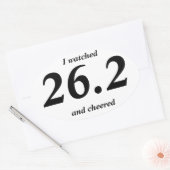 Sticker Ovale 26.2 Montre et Cheer (Enveloppe)