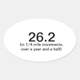 Sticker Ovale 26.2, un peu à la fois