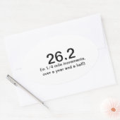 Sticker Ovale 26.2, un peu à la fois (Enveloppe)