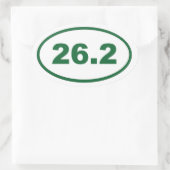 Sticker Ovale 26,2 Vert (Sac)